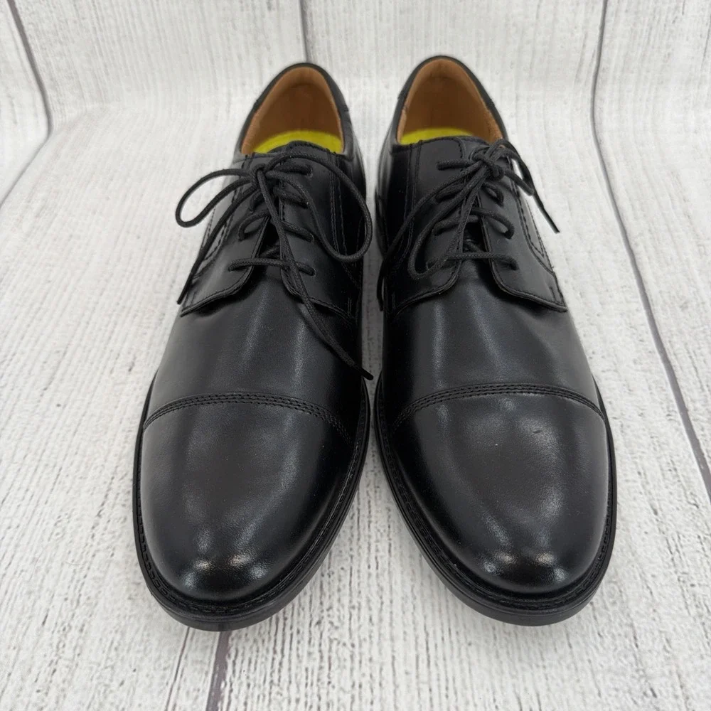 Florsheim Oxfords Mens 8.5 Black Leather Medfield Cap Toe Dress Shoes Career